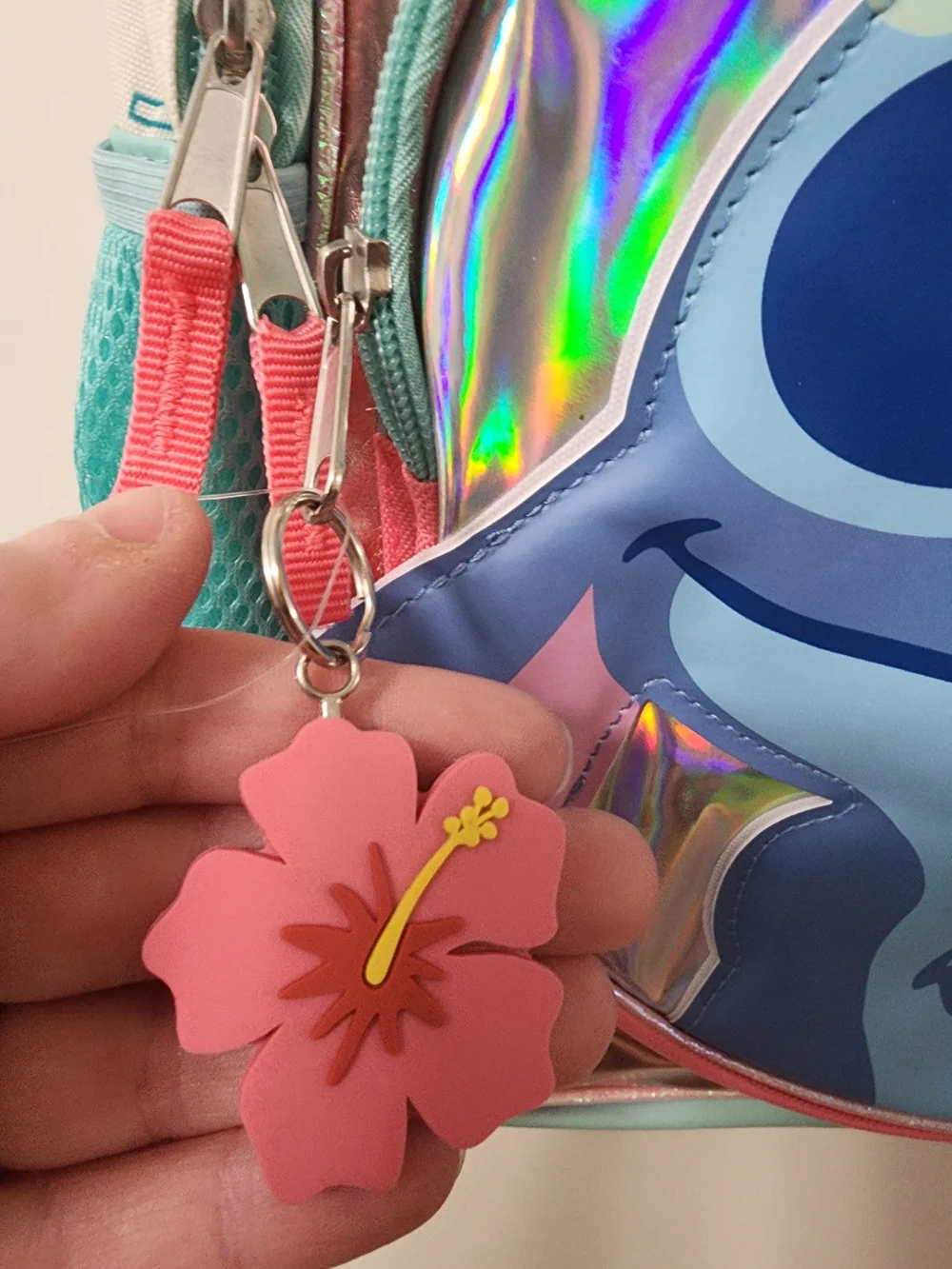 Disney Stitch Scrump Holographic Rainbow Kids Backpack Bioworld